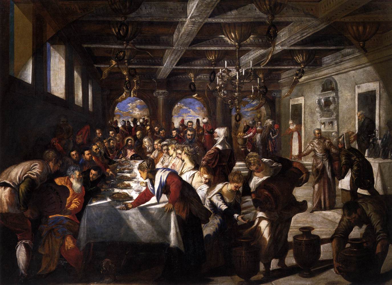 "Jacopo Tintoretto - Marriage at Cana - WGA22470" by Tintoretto - Web Gallery of Art:   Image  Info about artwork. Licensed under Public Domain via Commons